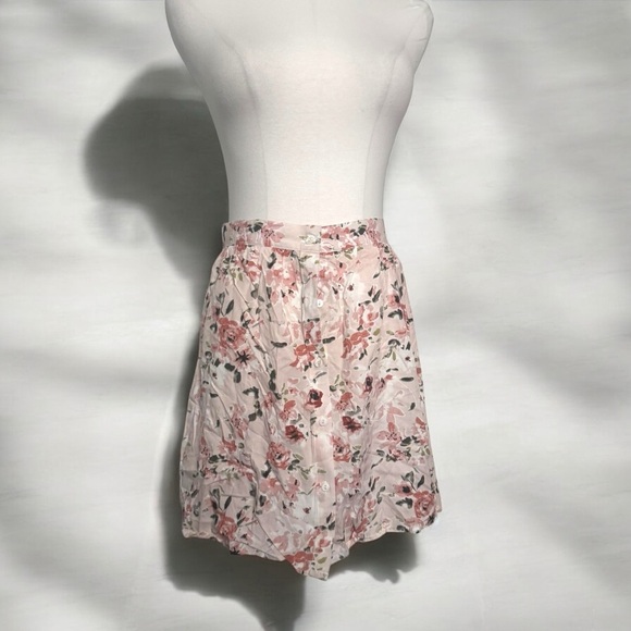 NWT CALIFORNIA MOONRISE Floral Pink Women's Skirt M boho coquette - Picture 1 of 4